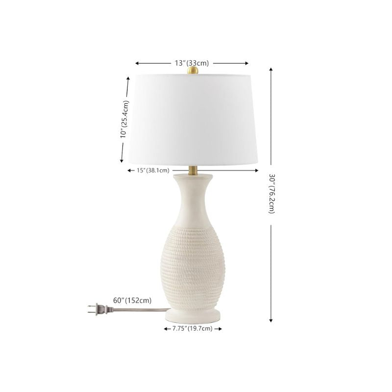 Safavieh 30-Inch Bone Resin Table Lamp, Set of 2