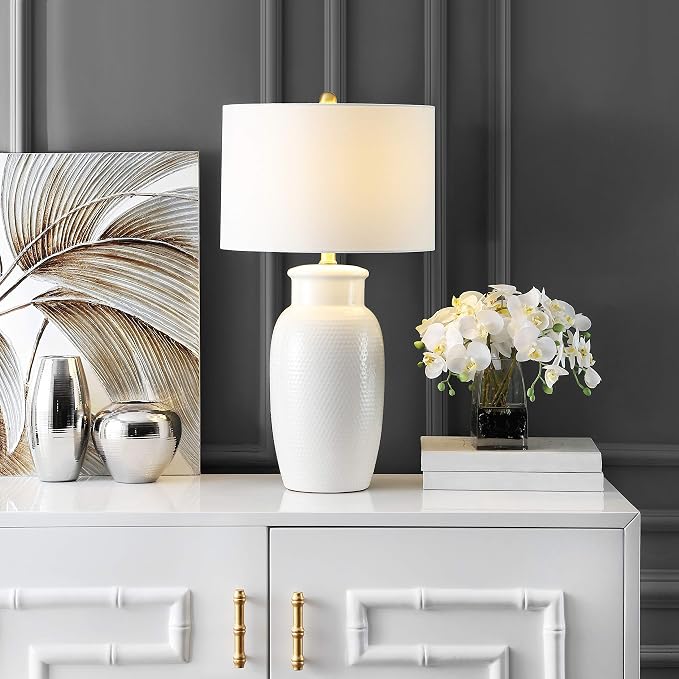 Safavieh 28-Inch Ceramic Table Lamp, Ivory