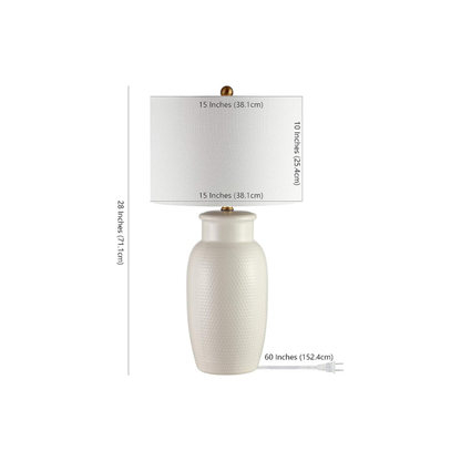 Safavieh 28-Inch Ceramic Table Lamp, Ivory