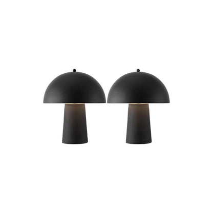 Safavieh 18-Inch Mushroom Table Lamp, Black, Set of 2