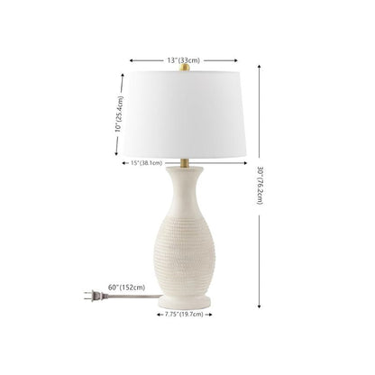 Safavieh 30-Inch Bone Resin Table Lamp, Set of 2