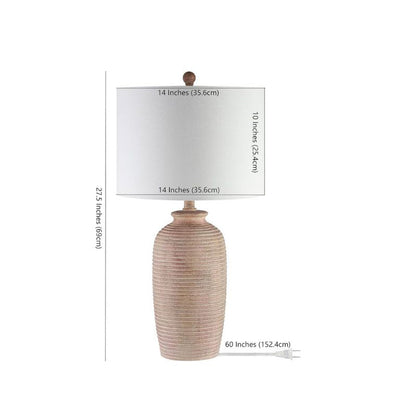 Safavieh 27-Inch Polyresin Table Lamp, Sandy Pearl