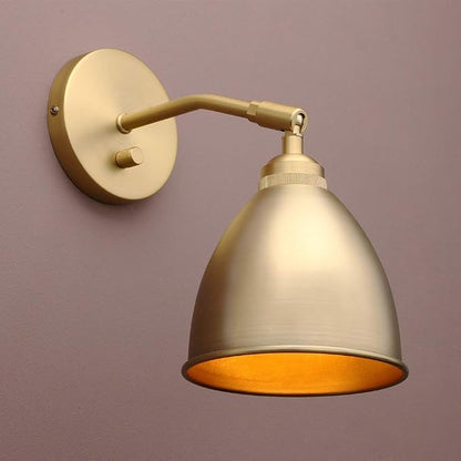 Yosoan 6-Inch Metal Wall Sconce, Gold Brass
