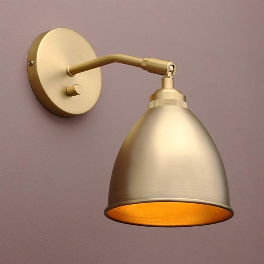 Yosoan 6-Inch Metal Wall Sconce, Gold Brass