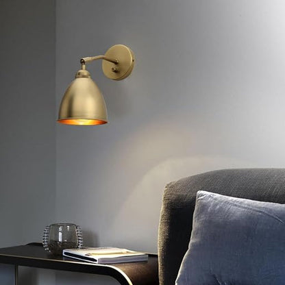 Yosoan 6-Inch Metal Wall Sconce, Gold Brass