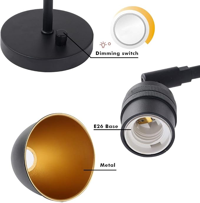 Yosoan 7-Inch Metal Wall Sconce, Matte Black