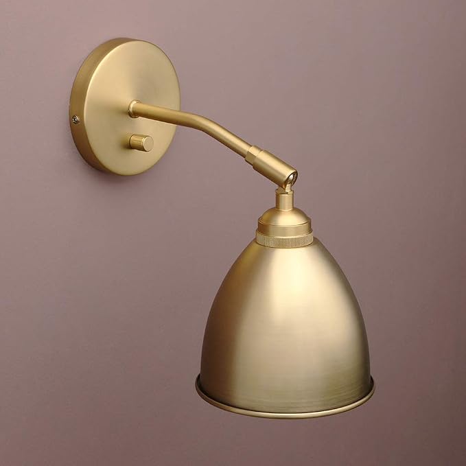 Yosoan 6-Inch Metal Wall Sconce, Gold Brass