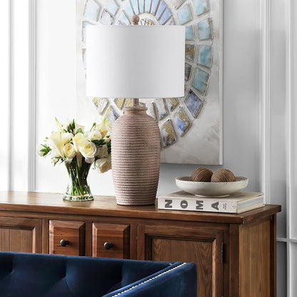 Safavieh 27-Inch Polyresin Table Lamp, Sandy Pearl
