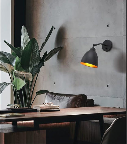 Yosoan 7-Inch Metal Wall Sconce, Matte Black