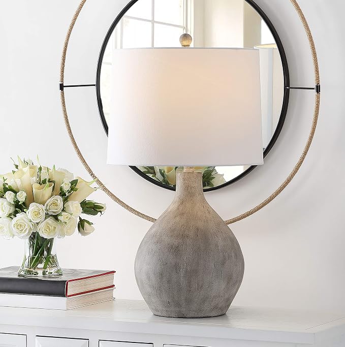 Safavieh 26-Inch Resin Table Lamp, Grey