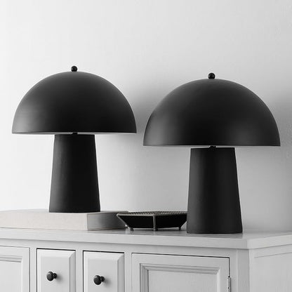 Safavieh 18-Inch Mushroom Table Lamp, Black, Set of 2