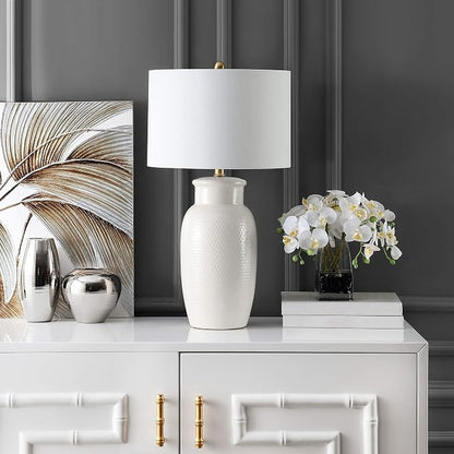 Safavieh 28-Inch Ceramic Table Lamp, Ivory