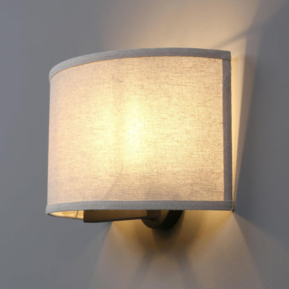 Yosoan 13-Inch Linen Wall Sconce, Brass Finish